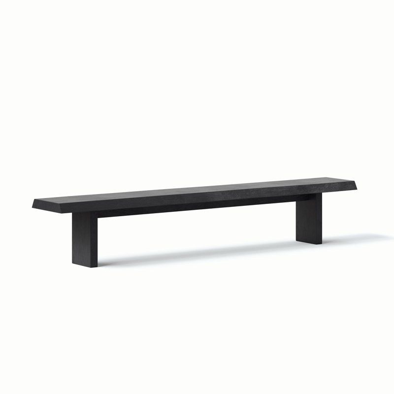 Brooks Bench, Ebonized, 18" H x 102" W x 15" D
