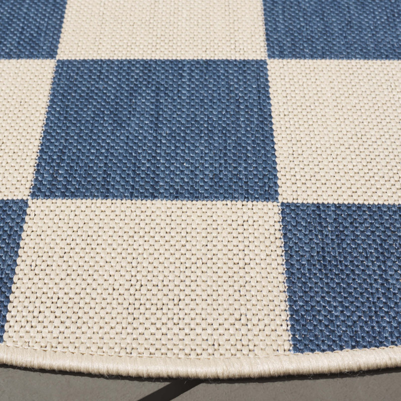 Adriany Performance Geometric Indoor/Outdoor Area Rug, Round 6'7"