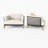 40.5'' Large Outdoor Patio Powder-coated Aluminum Armchair With 5.85'' Thick Seat Cushions Set Of 2