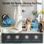 16000mAh Rechargeable Camping Misting Fan, 250ml Water Tank,4 Speed, Remote Control, Timer, 4 LED Brightness-113961412