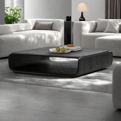 Wabi-sabi style minimalist solid wood coffee table