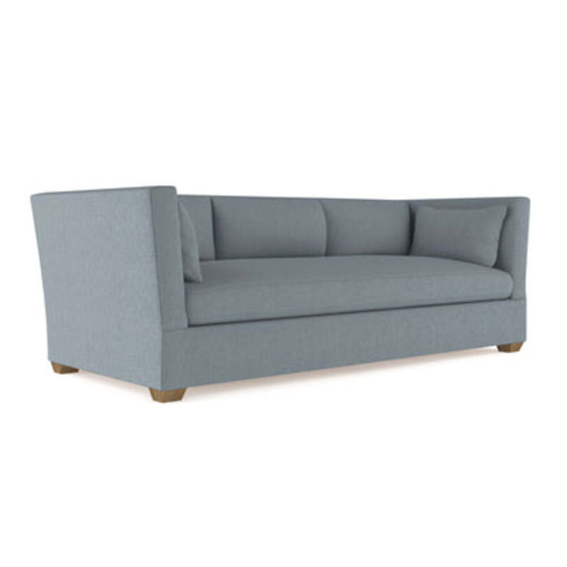 Rivington Flare Square Track-Arm Sofa, 31" H x 96" W x 37" D, Box Weave Linen Haze, Weathered