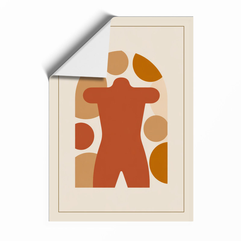 Warm Symmetry Mid-Century - Framed Print, Unframed, A4 - 29.7 x 21.0 cm