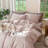 MooMee Lightweight Duvet Cover Set with Zipper Closure 8 Ties 100% Washed Cotton Linen Like Textured Soft Breathable All-Season-111220337-109236632