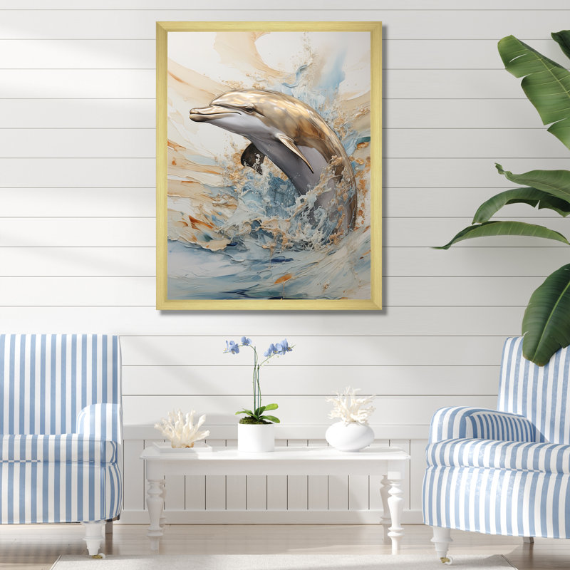 «Beige et doré», impression sur toile, H 32 po x l 16 po x P 1 po, Cadre doré simple