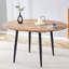 Avec un mécanisme rétractable astucieux, le plateau de table en bois aggloméré et les pieds en métal noir ont une surface lisse et délicate. Le look unique crée la silhouette élégante d'une maison moderne.
