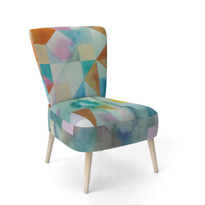 Upholstered Floral Side Chair - Modern floral Accent Chair