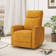 Dickie 29.1'' Wide Modern and Soft Touch Fabric Swivel and Glider Power Recliner Chair with USB Port