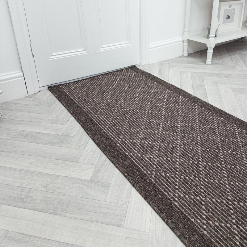 Runner Solid Colour Looped / Hooked Area Rug, Runner 66 x 300 cm
