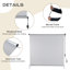 Rideau roulant en tissu solaire sans cordon Aoodor 5% Openness-2081661291-2081661290