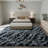 8x10 ft Tie-dyed Black and Grey Shag Rug, Ideal for living room decor, Ultra-Soft Puffy Fluffy Rug for Bedroom Flooring, Aesthetic Carpets Suitable for Kids' Rooms, Dorms, and Home Decor-108967457