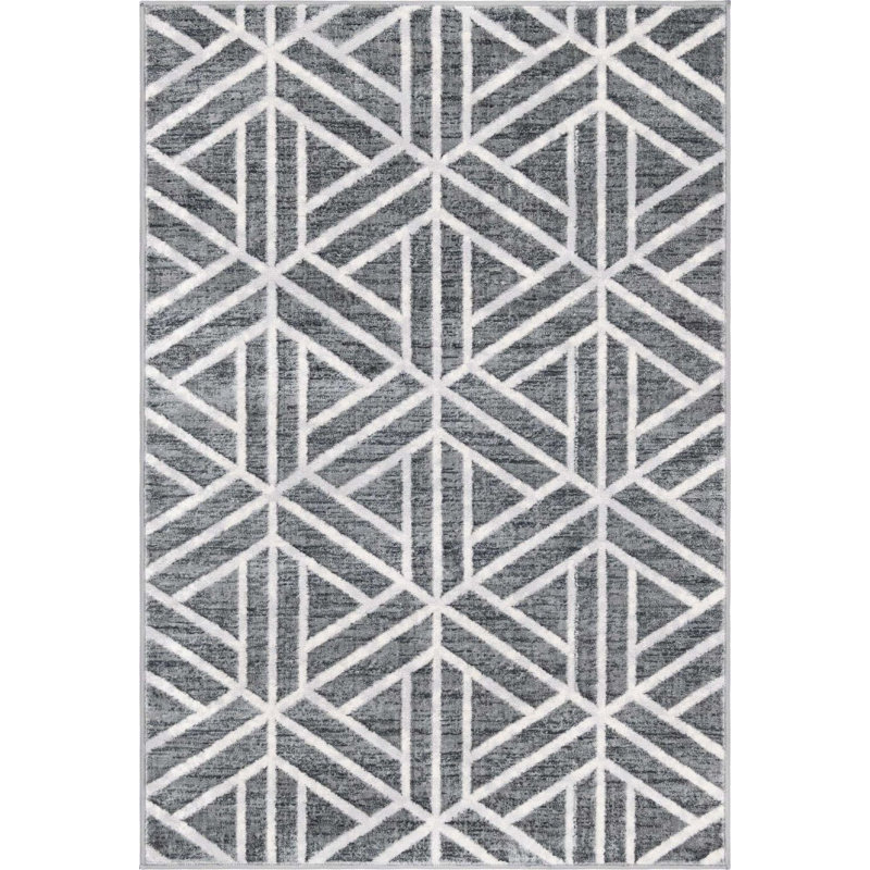 Clidy Abstract Indoor Rug, Rectangle 4' x 6'