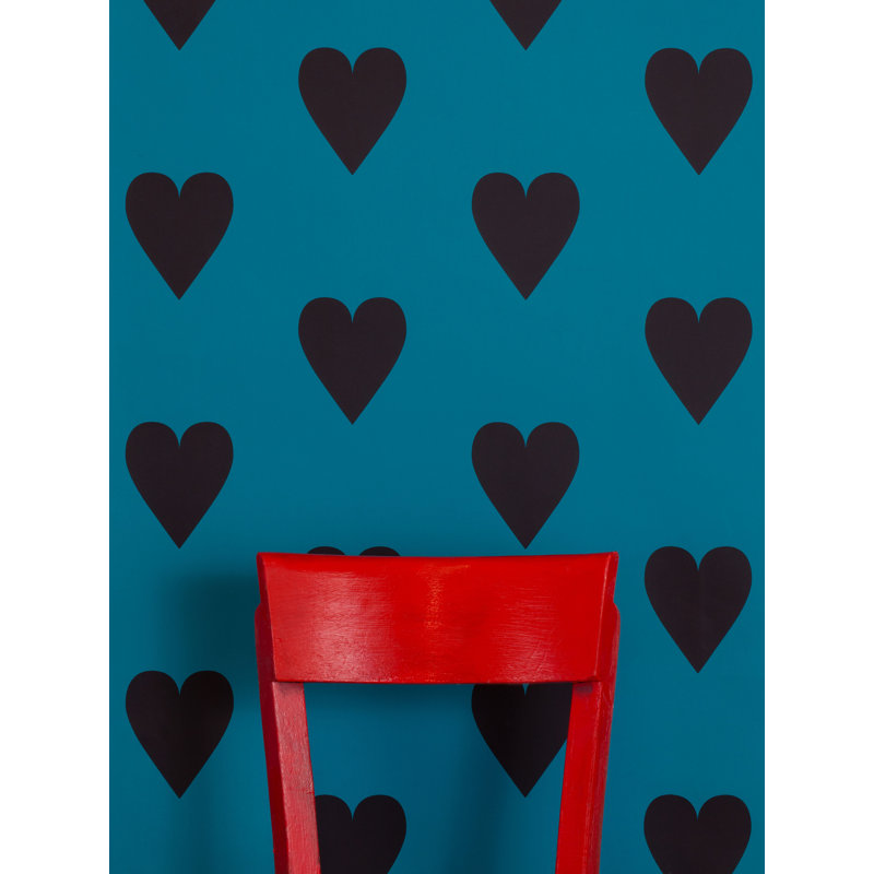 Heart and Soul, Large, Large, Black on Blue