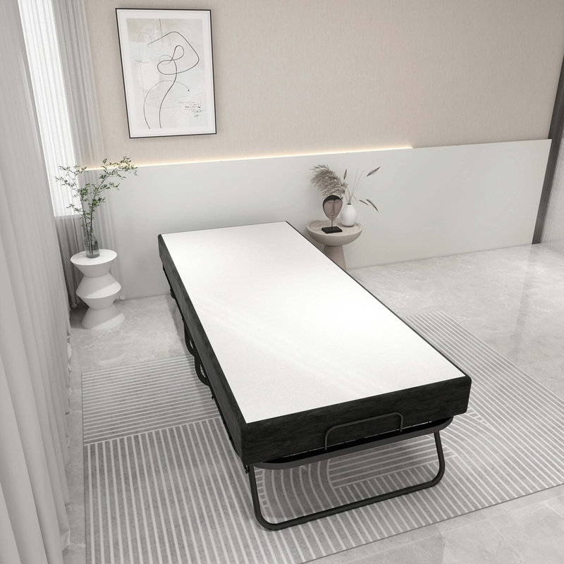 Lit pliant de luxe - avec un luxueux matelas en mousse à mémoire de forme et une structure robuste et robuste