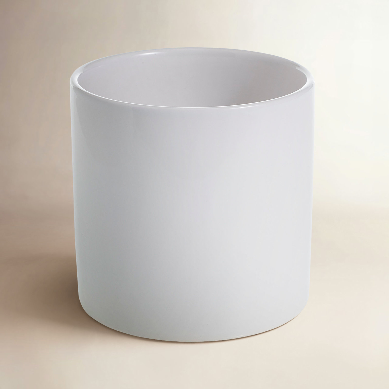7" Ceramic Pot Planter, White, 6.25" H x 6.5" W x 6.5" D
