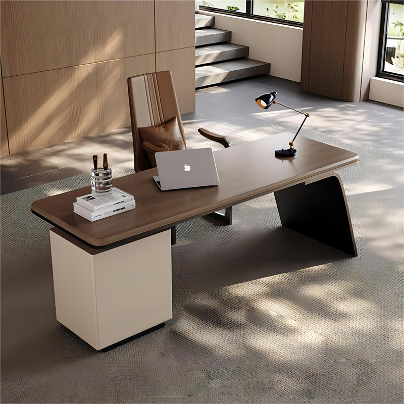 Bureau simple en bois massif de qualité supérieure, H 28,74 po x l 70,87 po x P 27,56 po