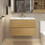 Ensemble de meuble-lavabo mural simple 29,9 po Dolman avec plateau en céramique-586021093