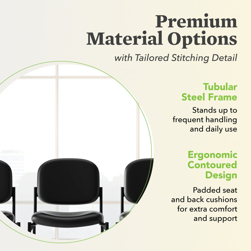 HON Scatter Stacking Guest Chair, Black