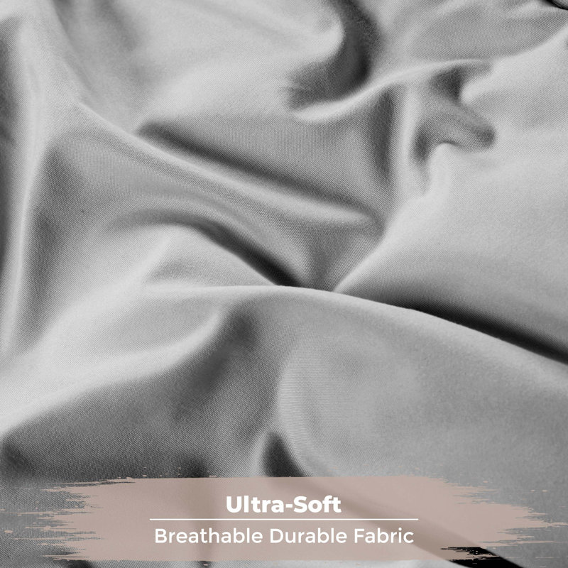 Full Black/Grey Reversible Down Alternative Microfiber Comforter