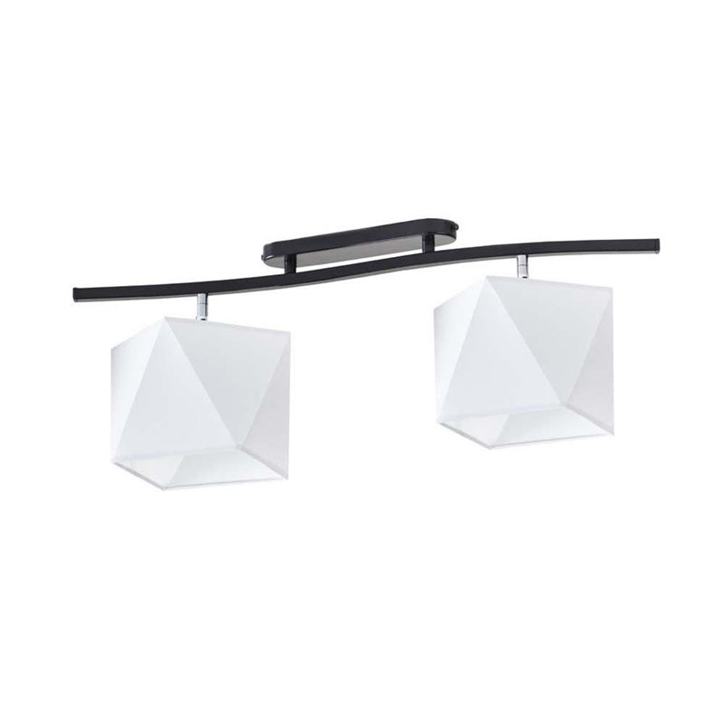 Muro Flush Mount, White, Black