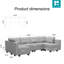 Canapé modulaire réversible en U Ashbury Ivery-86884461