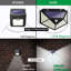 Ensemble de lumières de sécurité extérieures à capteur de mouvement à énergie solaire 108LED pour couloir de garage