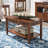 Rustic Solid Wood Slate Coffee Table-29908623