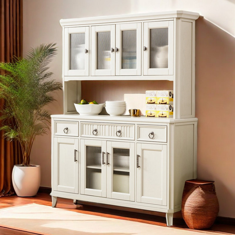 Casier simple avancé en bois massif, Gris