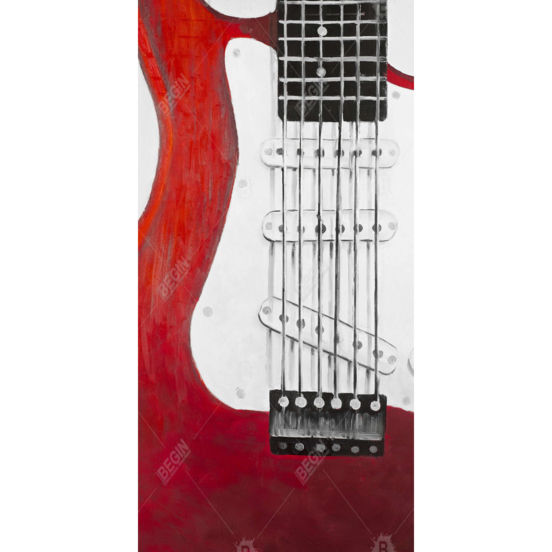 Red electric guitar - 15.75"x31.50" Desk mat
