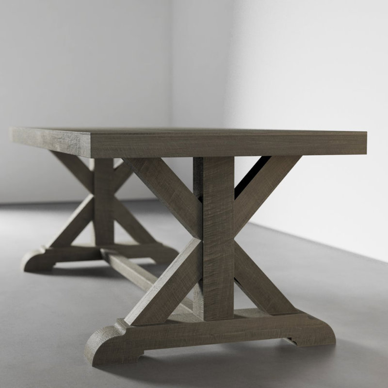 Table de salle à manger Madera, Gris rustique, L 78 po x l 35 po