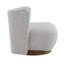 Fauteuil d'appoint en tweed gris