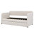 Upholstered Daybed Sofa Bed With Trundle Bed And Wood Slat-806538773