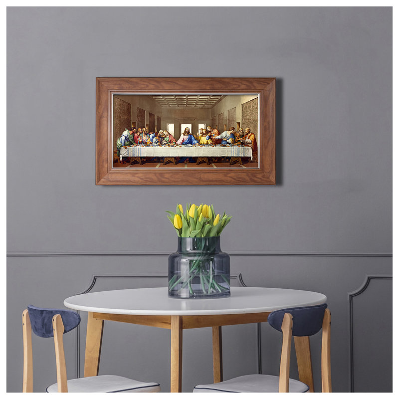 «The Last Supper» par Leonardo Da Vinci, reproductions d'art classiques du monde, estampe numérique encadrée pour décoration intérieure