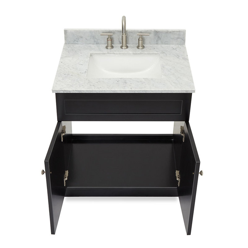 Partham 31" Single Bathroom Vanity Set, Black