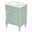 Freestanding Bathroom Vanity With Sink And Adjustable Shelf-1938142413
