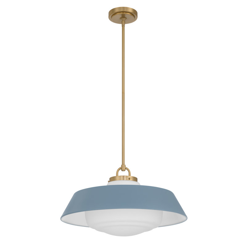 Luminaire suspendu 20 po Grantham, H 11,5 po x l 11,5 po x P 20 po, Bleu