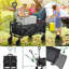 Folding Wagon on Wheels Festival Trolley Cart with Adjustable Handle, 330lbs Load