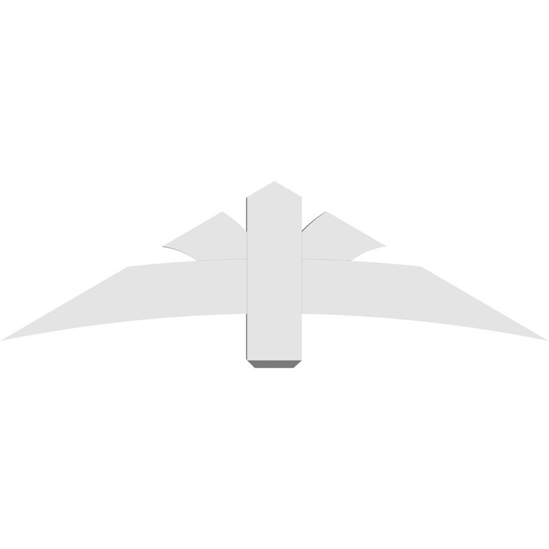 Support pour pignon Davenport, H 17,5 po x l 60 po (pas: 7/12), P 4 po x F 6 po, PVC