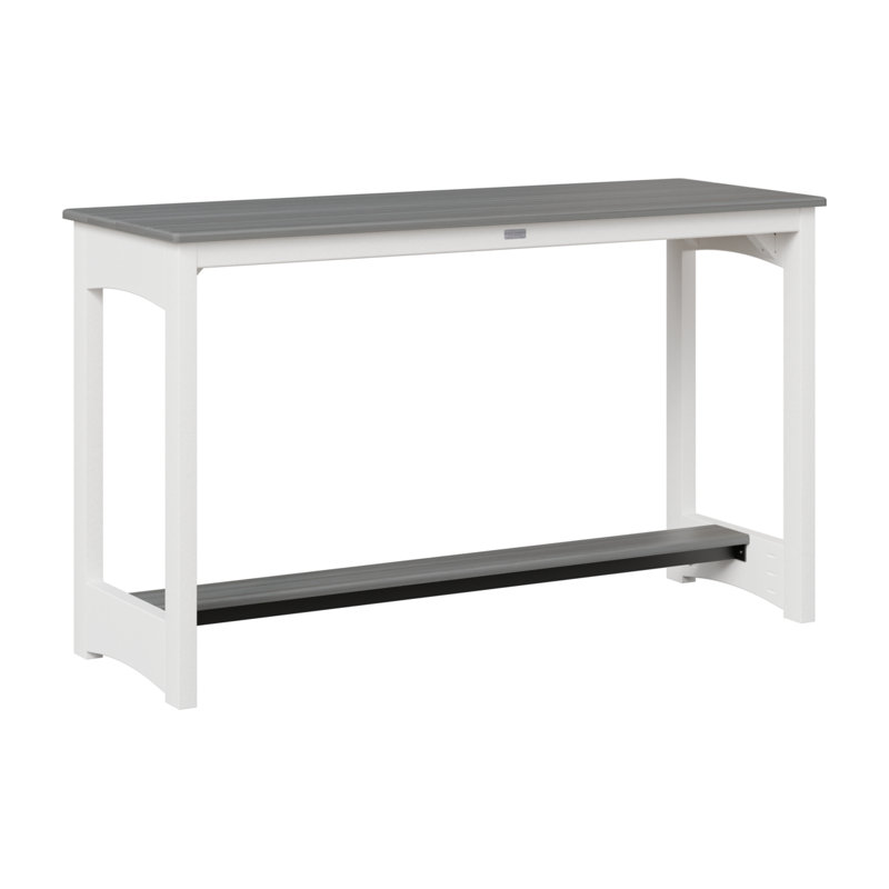 Berlin Gardens Balcony Counter Height Table, Coastal Gray, 35.5" H x 60" W x 22" D