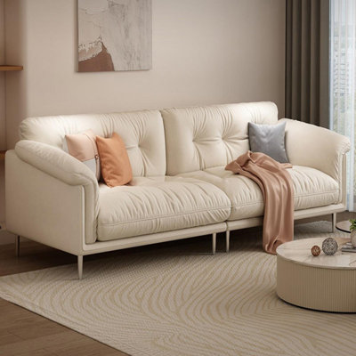 Coussin modulaire beige en polyester