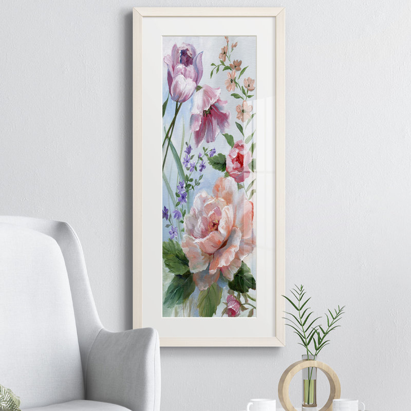 Peinture sur papier encadrée, Blanc
