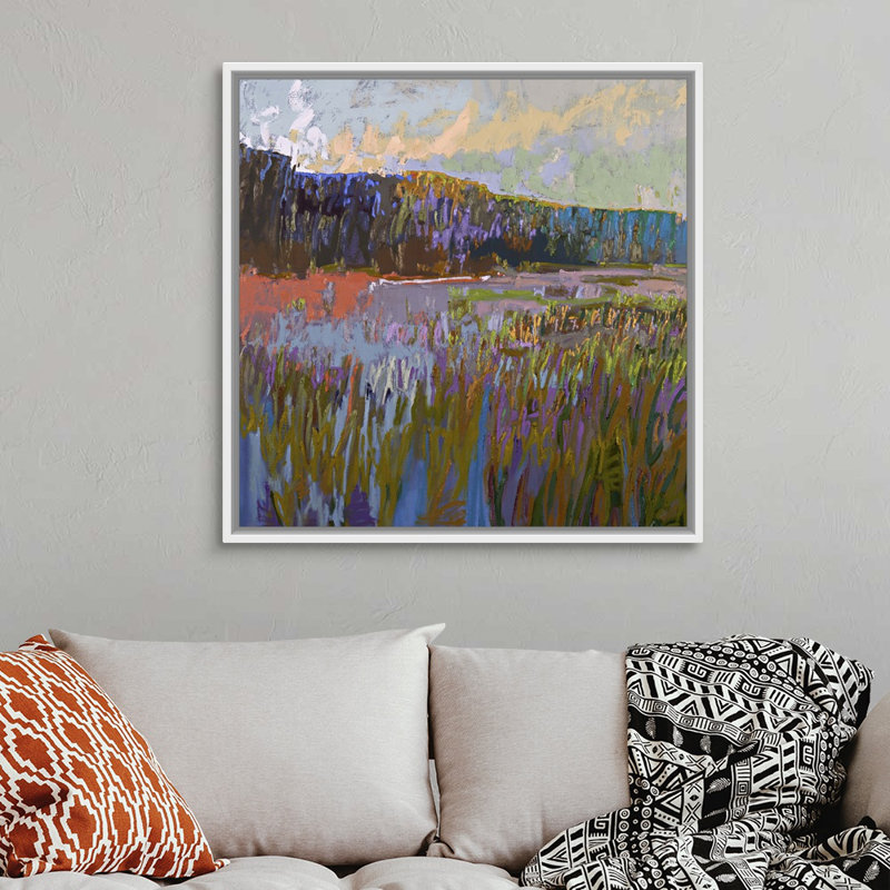 «More Than the Eye Can See» par Jane Schmidt, reproduction sur toile, Cadre blanc, H 38 po x l 38 po x P 1,75 po