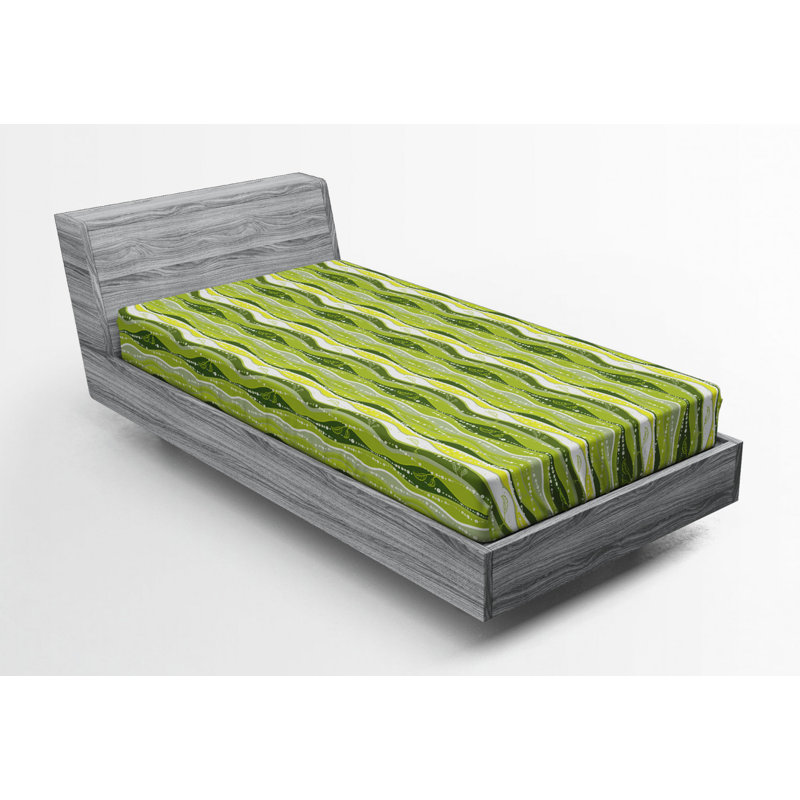 Microfiber Abstract Fitted Sheet, Twin XL Fitted Sheet
