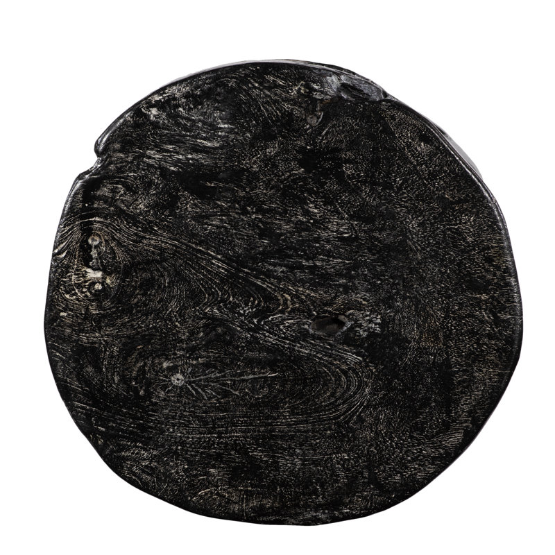 Black Wash Stool, Round