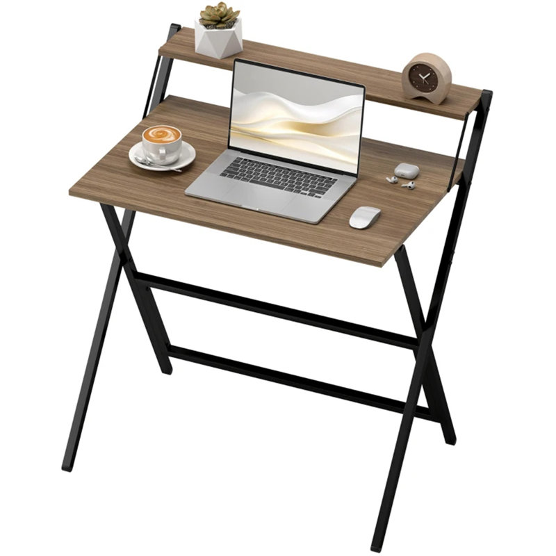 Bureau pliable 32 "avec tablette pour moniteur (sans la chaise), 34,1 po H x 32,1 po L x 24,4 po P