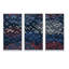 Bleu, blanc, rouge, triangles géométriques I, ensemble de 3 toiles encadrées-2012431603-2012431607