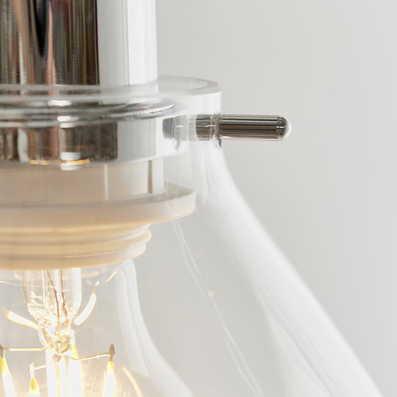 25cm H Glass Bell Lamp Shade ( Screw On )