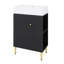 Armoire de rangement de salle de bain 21,6 "avec lavabo en céramique et rangement latéral-1057963575