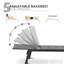 Chaise longue d'extérieur en métal avec table-89153792