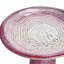 Bain d'oiseaux de patio en céramique ombrée rose, finition lisse et lustrée, givré et chauffant, 18,02 po de hauteur en céramique pour pelouse avec motif, stable, 17,32 de large